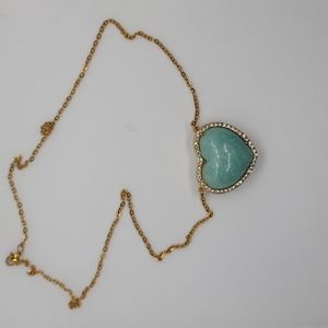 Costume Jewlery Double Sided Heart Necklace, 20" chain